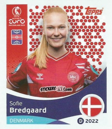Figurina Sofie Bredgaard - Uefa Women'S Euro 2025 n. 214 - Topps
