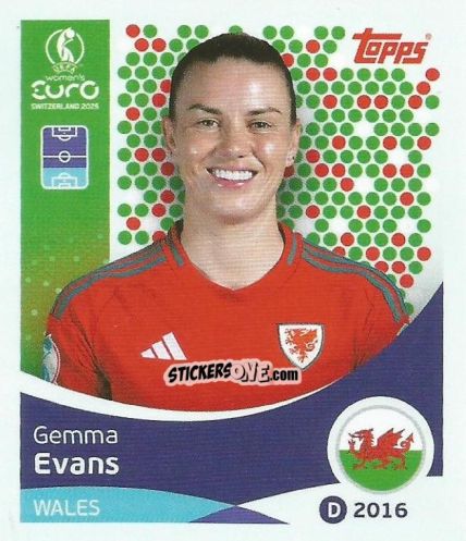 Figurina Gemma Evans - Uefa Women'S Euro 2025 n. 274 - Topps