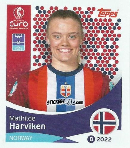 Figurina Mathilde Harviken - Uefa Women'S Euro 2025 n. 48 - Topps