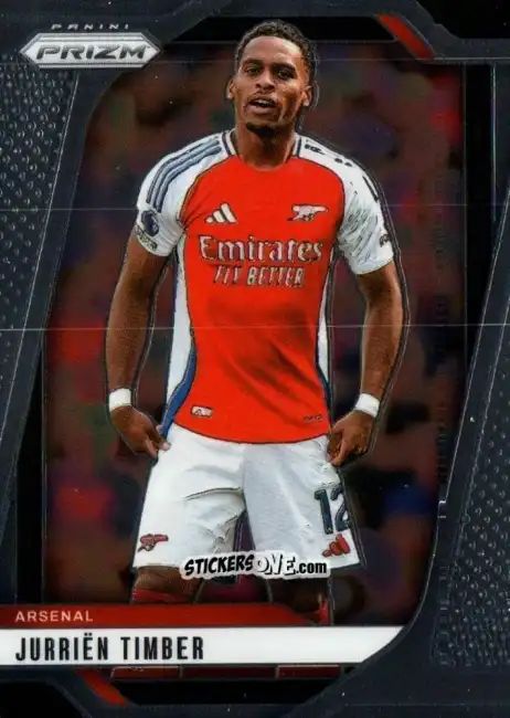 Sticker Jurrien Timber - English Premier League 2024-2025. Prizm
 n. 25 - Panini