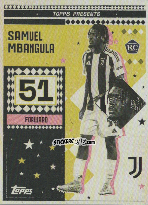 Figurina Samuel Mbangula - Juventus 2024-2025 Team Set
 n. 32 - Topps