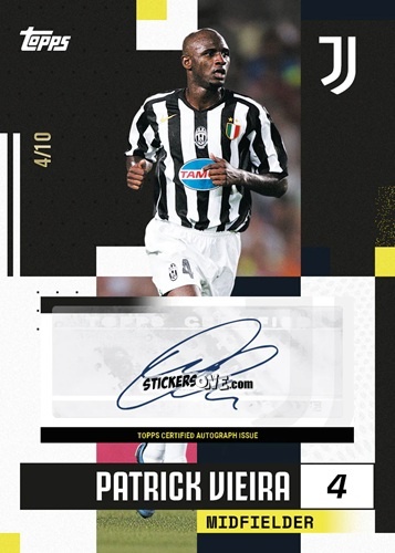 Cromo Patrick Vieira - Juventus 2024-2025 Team Set
 n. BA-PV - Topps