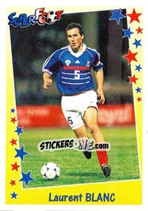 Sticker Laurent Blanc - SuperFoot 1998-1999 n. 180 - Panini