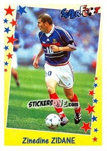 Sticker Zinedine Zidane - SuperFoot 1998-1999 n. 190 - Panini