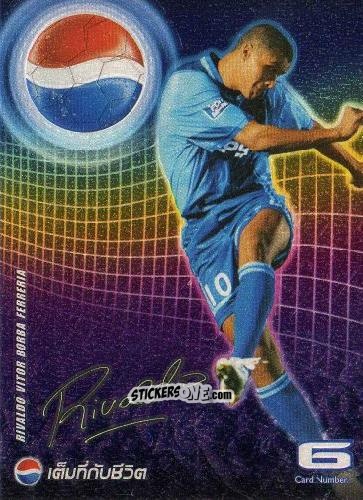 Sticker Rivaldo Vitor Borba Ferreria - Pepsi World Football Stars 2002
 n. 6 - PEPSI