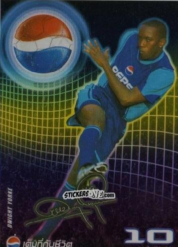 Sticker Dwight Yorke - Pepsi World Football Stars 2002
 n. 10 - PEPSI