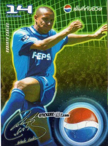 Sticker Roberto Carlos - Pepsi World Football Stars 2002
 n. 14 - PEPSI