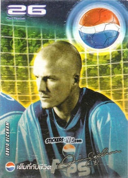 Sticker David Beckham - Pepsi World Football Stars 2002
 n. 26 - PEPSI