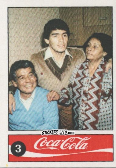 Cromo Diego Armando Maradona - Official Maradona Coca Cola 1984 (Colombia) n. 3 - Coca-Cola