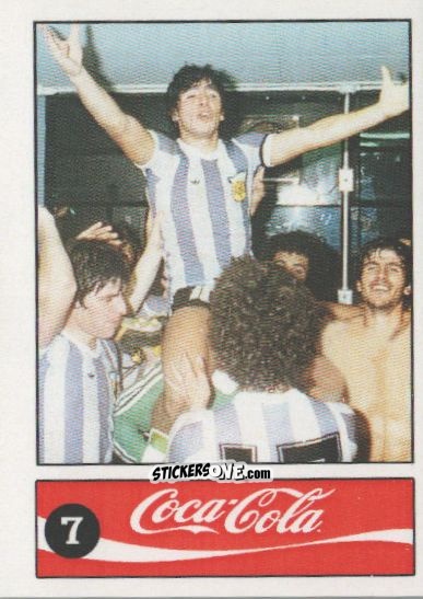 Cromo Diego Armando Maradona - Official Maradona Coca Cola 1984 (Colombia) n. 7 - Coca-Cola