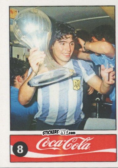 Cromo Diego Armando Maradona - Official Maradona Coca Cola 1984 (Colombia) n. 8 - Coca-Cola