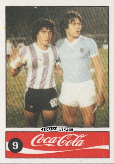 Cromo Diego Armando Maradona - Official Maradona Coca Cola 1984 (Colombia) n. 9 - Coca-Cola