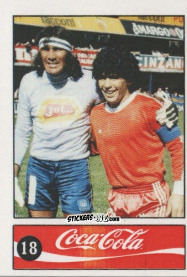 Cromo Diego Armando Maradona - Official Maradona Coca Cola 1984 (Colombia) n. 18 - Coca-Cola