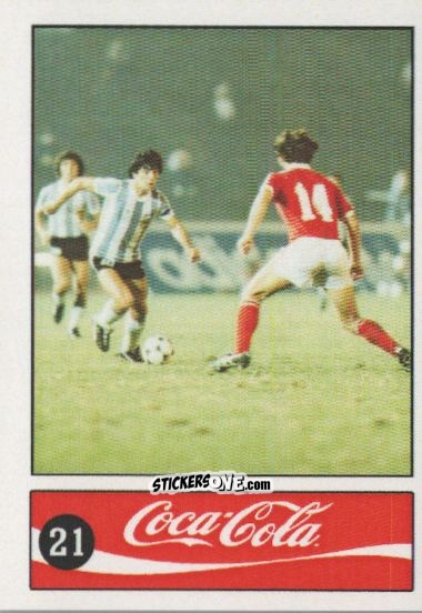 Cromo Diego Armando Maradona - Official Maradona Coca Cola 1984 (Colombia) n. 21 - Coca-Cola