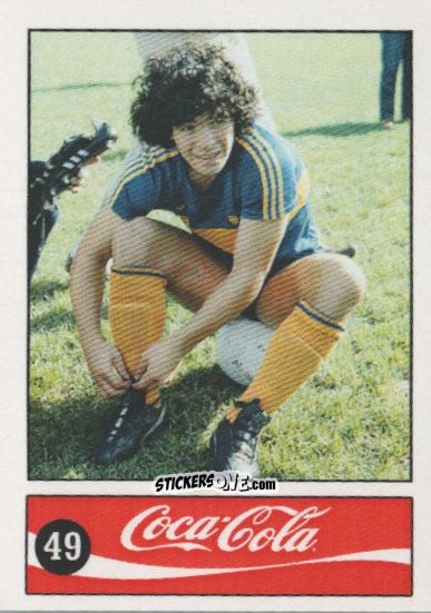 Cromo Diego Armando Maradona - Official Maradona Coca Cola 1984 (Colombia) n. 49 - Coca-Cola