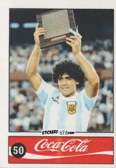 Cromo Diego Armando Maradona - Official Maradona Coca Cola 1984 (Colombia) n. 50 - Coca-Cola