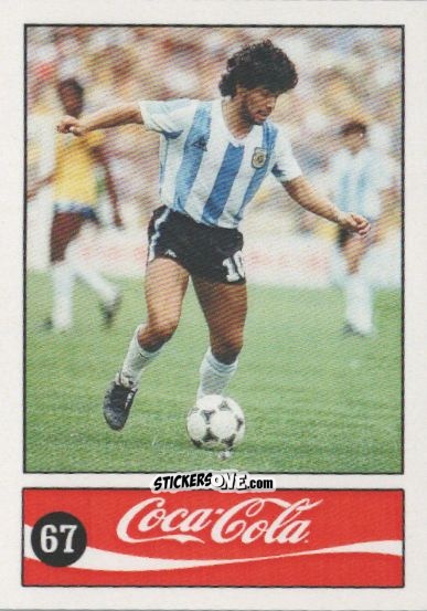 Cromo Diego Armando Maradona - Official Maradona Coca Cola 1984 (Colombia) n. 67 - Coca-Cola