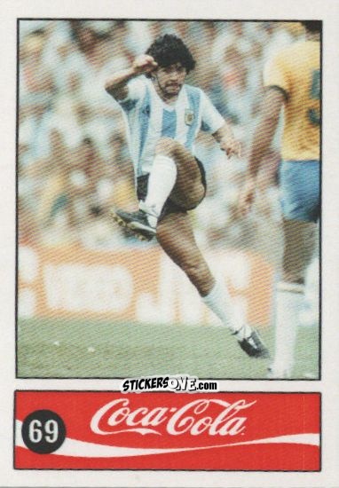 Cromo Diego Armando Maradona - Official Maradona Coca Cola 1984 (Colombia) n. 69 - Coca-Cola