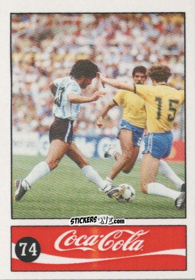 Cromo Diego Armando Maradona - Official Maradona Coca Cola 1984 (Colombia) n. 74 - Coca-Cola
