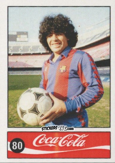 Cromo Diego Armando Maradona - Official Maradona Coca Cola 1984 (Colombia) n. 80 - Coca-Cola
