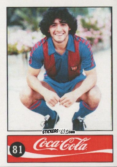 Cromo Diego Armando Maradona - Official Maradona Coca Cola 1984 (Colombia) n. 81 - Coca-Cola