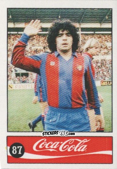 Cromo Diego Armando Maradona - Official Maradona Coca Cola 1984 (Colombia) n. 87 - Coca-Cola