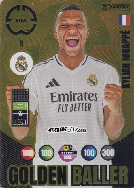 Sticker Kylian Mbappé - FIFA Club World Cup 2025. Adrenalyn XL n. 9 - Panini