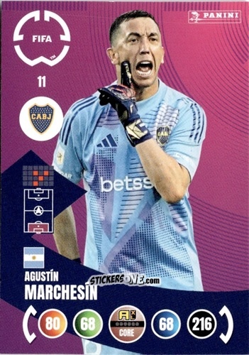 Sticker Agustín Marchesín - FIFA Club World Cup 2025. Adrenalyn XL n. 11 - Panini