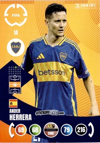 Sticker Ander Herrera - FIFA Club World Cup 2025. Adrenalyn XL n. 14 - Panini