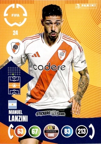 Figurina Manuel Lanzini - FIFA Club World Cup 2025. Adrenalyn XL n. 24 - Panini