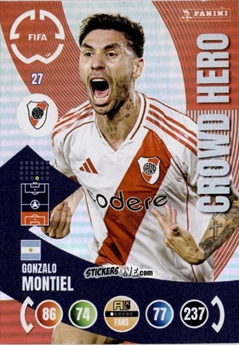 Figurina Gonzalo Montiel - FIFA Club World Cup 2025. Adrenalyn XL n. 27 - Panini