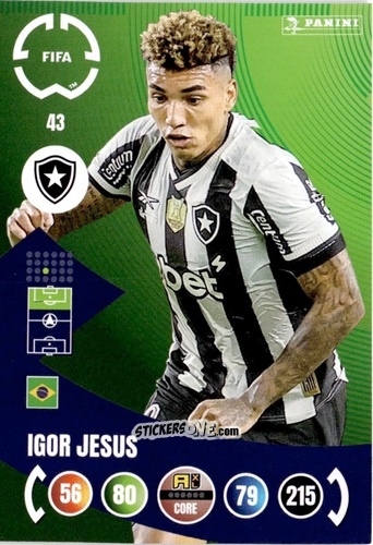 Sticker Igor Jesus - FIFA Club World Cup 2025. Adrenalyn XL n. 43 - Panini