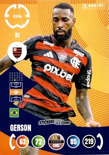 Sticker Gerson - FIFA Club World Cup 2025. Adrenalyn XL n. 51 - Panini