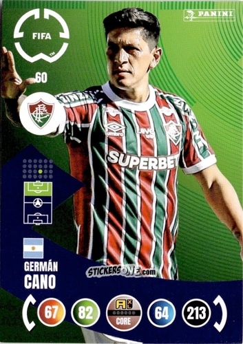 Sticker Germán Cano - FIFA Club World Cup 2025. Adrenalyn XL n. 60 - Panini