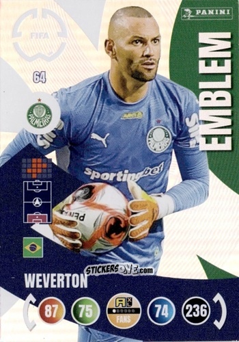 Figurina Weverton - FIFA Club World Cup 2025. Adrenalyn XL n. 64 - Panini