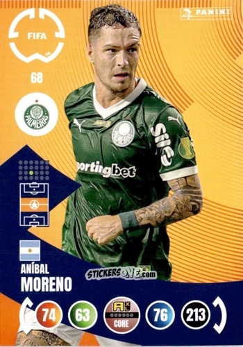 Figurina Aníbal Moreno - FIFA Club World Cup 2025. Adrenalyn XL n. 68 - Panini
