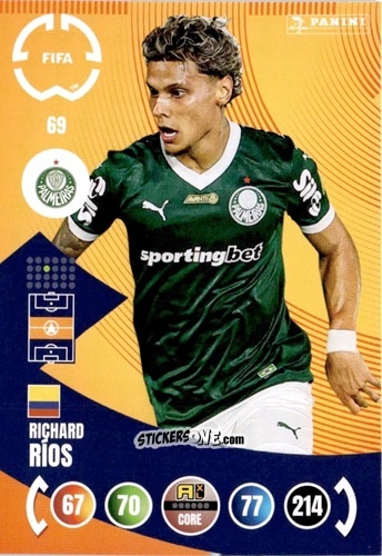 Figurina Richard Ríos - FIFA Club World Cup 2025. Adrenalyn XL n. 69 - Panini