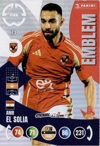 Sticker Amr El Solia - FIFA Club World Cup 2025. Adrenalyn XL n. 73 - Panini