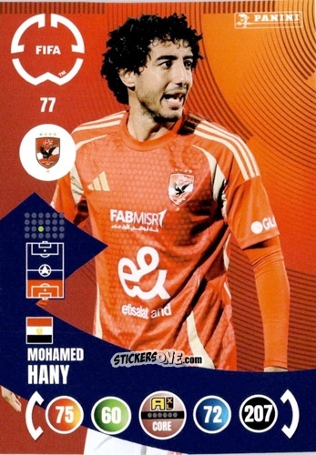 Sticker Mohamed Hany - FIFA Club World Cup 2025. Adrenalyn XL n. 77 - Panini