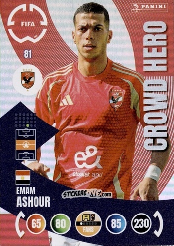 Sticker Emam Ashour - FIFA Club World Cup 2025. Adrenalyn XL n. 81 - Panini