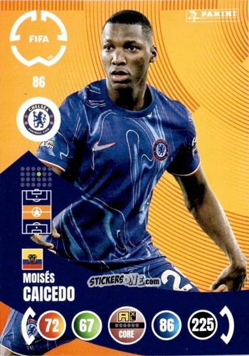 Sticker Moisés Caicedo - FIFA Club World Cup 2025. Adrenalyn XL n. 86 - Panini