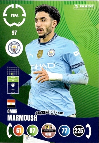 Figurina Omar Marmoush - FIFA Club World Cup 2025. Adrenalyn XL n. 97 - Panini