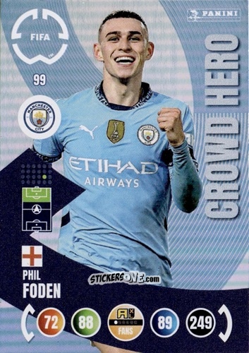 Cromo Phil Foden - FIFA Club World Cup 2025. Adrenalyn XL n. 99 - Panini