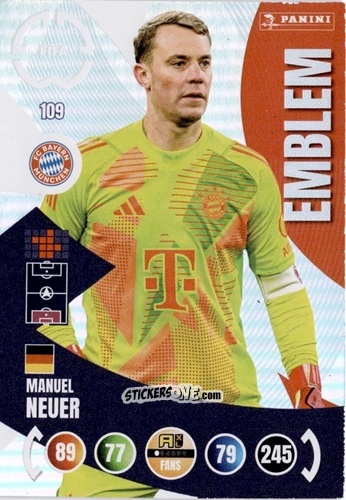 Sticker Manuel Neuer - FIFA Club World Cup 2025. Adrenalyn XL n. 109 - Panini