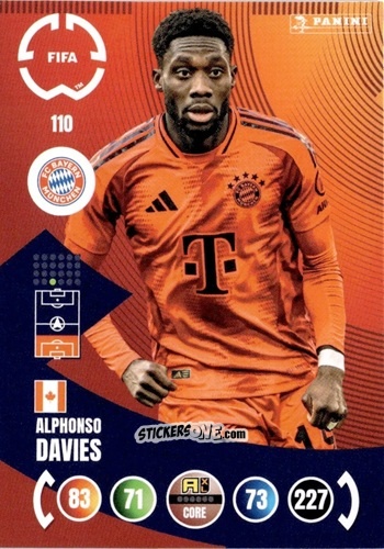 Sticker Alphonso Davies - FIFA Club World Cup 2025. Adrenalyn XL n. 110 - Panini