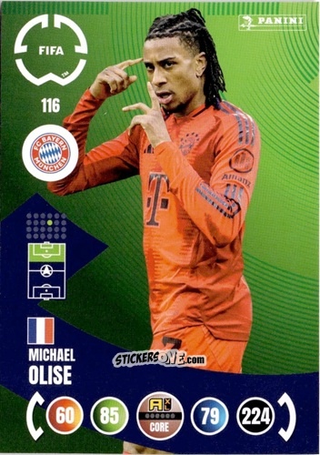 Sticker Michael Olise - FIFA Club World Cup 2025. Adrenalyn XL n. 116 - Panini