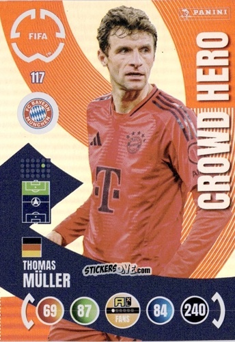 Sticker Thomas Muller - FIFA Club World Cup 2025. Adrenalyn XL n. 117 - Panini