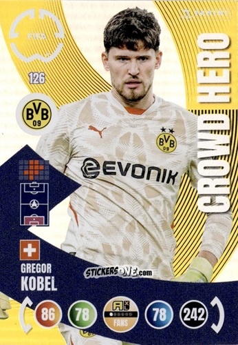 Figurina Gregor Kobel - FIFA Club World Cup 2025. Adrenalyn XL n. 126 - Panini
