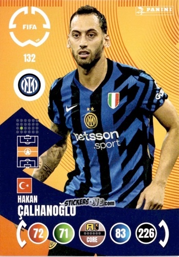 Sticker Hakan Calhanoğlu - FIFA Club World Cup 2025. Adrenalyn XL n. 132 - Panini