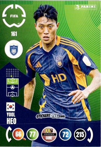 Sticker Heo Yool - FIFA Club World Cup 2025. Adrenalyn XL n. 161 - Panini